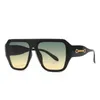 Lunettes de soleil Lunettes de soleil de luxe irrégulières femmes marque Designer PC cadre dégradé lentille classique bouton nuances femme mâle lunettes de mode UV400 J240202