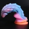 Gode lumineux Anal Sex Toys pour femmes hommes coloré brillant gode pénis énorme Dragon monstre gode godemichet anal jouets pour adultes 240129