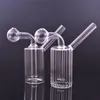 New cheapest mini glass oil burner bong with clear pyrex thick glass oil burner water pipe recycler ashcatcher bong best Promotional gifts