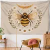 Tapestries Bee Tapestry Wall Daisy Flower Bohemian Hippie Witchcraft Divination Living Room Bedroom Home Decor