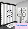 Trendy Home Decor Shower Curtains Soft Anti Slip Carpet Bath Curtain Full Letter Printed Toilet Seat Covers