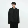 IEFB eleganta kostymer för män mode koreansk stil enkel axel pad kostym set trend manliga ull blazer lös kostym byxa 9c2659 240123