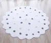 Carpets Round Cotton Plush Baby Crawling Rugs Kids Play Mat Educational ABC Alphabet Area Teepee Tent Game House 1.2M