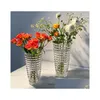 Vases Vases de fleurs séchées nordiques carré cristal transparent petit moyen ovale cadeau livraison maison jardin décor à la maison Dhzbg