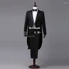 Men's Suits Men White/black//red Tailcoat Magician Clown Stage Party Prom 2pcs Set Groomsmen For Wedding Tuxedos Jacket Pants