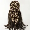 Lenços marca de luxo quadrado lenço de seda mulheres hairband design impresso pequeno cetim xales foulard neckerchief feminino headbands bandana