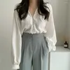Blusas de mujer Colorfaith 2024 elegante Vintage Oficina señora moda coreana Primavera Verano camisas salvajes Tops BL3198