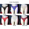 Sous-vêtements hommes maille point imprimé voir à travers Sissy Gay pochette tongs string Ultra-mince dentelle slips sous-vêtements Lingerie culotte A50