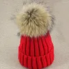 Lenços DIY 13cm 15cm Real Raccoon Fur Pompom para lenço de malha outono inverno genuíno Fox Pom Chapéus ScarvesWraps