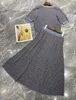 Рабочие платья, женский комплект высшего качества, осень 2024, свитер из 2 предметов, женский вязаный кардиган в горошек, длинный костюм с макси-юбкой