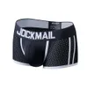 JOCKMAIL 4 Pz Uomo Mutande Boxer da Uomo Boxer Maschili Traspirante Maglia di Seta del Ghiaccio Asciugatura Rapida Biancheria Intima Mens Mutandine Boxer 240127