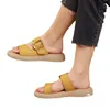Hausschuhe 2024 Sommer Frauen Wohnungen Offene spitze Sandalen Vintage Anti-slip Leder Casual Weibliche Plattform Retro Schuhe Flip-Flops