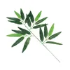 Decorative Flowers 12pcs Artificial Leaves Greenery Branches Green Plants Adornment For Home Office Restaurant