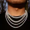 Dropshiiping – bijoux Hip Hop glacés pour femmes, argent pur 925, collier en chaîne de Tennis en vrai diamant Moissanite cultivé en laboratoire