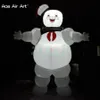Riesige Cartoon-Charakter-Beleuchtung, Werbung, aufblasbarer Ghostbusters Stay Puft, aufblasbarer Marshmallow-Mann mit LED-Lichtern für Halloween-Hofdekoration 001