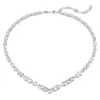 Swarovskis Necklace Designer Women Original Quality Necklaces Female Full White Diamond With Element Crystal Shining Radiant Clavicle Chain