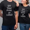 Женские футболки, рубашка на заказ, женская и мужская летняя футболка с принтом по индивидуальному заказу, DIY Po, логотип бренда, текстовая футболка, персонализируйте свою одежду