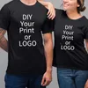 القمصان النسائية القميص المخصص للنساء الرجال الصيف مخصص Tee DIY PO شعار العلامة التجارية TSHIRT تخصيص ملابسك