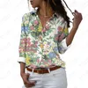 Bluzki damskie luźne koszule dla kobiet swobodne topy z długim rękawem streetwear 2024