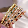 Bulgarilies Bracelet Designer Luxury Fashion Women Original Quality V Gold Light Beimu Diamond Snake Shaped Universal Buckle Small And Versatile