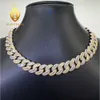 Nouveauté 15mm Baguette chaîne à maillons cubains Multi couleur mode hommes femmes chaîne cubaine collier ras du cou