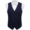 Men's Vests Suit Vest Set For Men Wedding Luxury Black Solid Dress V-neck Single Breasted Sleeveless Waistcoat Man Gift