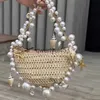 Umhängetaschen Saddle Straw Bag andmade Weave andbags Für Frauen Luxus Designer 2023 Neu In Pearl Conc Pentagram Soulder Casual BeacH2422