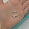 Collana Designer per donna T gioielli gioielli 1837 Versione superiore Collana con pendente circolare S925 Argento sterling circolare alla moda Minimali