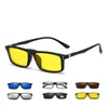 6 In 1 Magnetic Clip Sunglasses Men Women Magnet Glasses Frame Lenses Optical Eyeglasses Polarized Or Night vision S508 240201