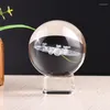 Dekorativa figurer Crystal Ball Laser graverade 3D -solsystemplaneter 6/8cm glas miniatyr modell heminredning astronomi presentprydnad