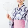Decoratieve beeldjes Japanse ventilator Uchiwa DIY Kit Handbediend raamwerk voor ambachten (wit)