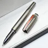 Högkvalitativ presentpenna Luxury Urban Speed ​​Series Black Harts Rollerball Ball Point Pennor PVD-Plated Borsted Surfaces Office School Supplies med serienummer