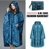 Rain -Coats Stylowe wodoodporne deszcz poncho koloful print deszczowy z kapturem i płaszczem Ladies