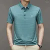 Herenpolo's Trend Casual bedrukt poloshirt Herenkleding 2024 Zomer Zakelijk Kantoor Korte mouw Modieus T-shirt met zakken voor heren