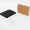 Cadeau cadeau 20pcs style plat kraft papier boîte masque emballage po carte postale stockage blanc brun noir boîtes universelles
