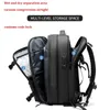 Viajando Mens 17,3 polegadas Laptop Mochila Vácuo Compressão Mochila Negócios Grande Capacidade Mochila Escolar Expansão Mochila Ao Ar Livre 240202