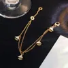 Leugens Armband Designer Mode Vrouwen Originele Kwaliteit Vier Bloem Rok Rose Gold Fan Volledige Diamond Eenvoudige Persoonlijkheid Beimu Hanger Sieraden