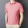 Men's Polos 6 Color Super Large Size L-8xl Summer Men Business Casual Style Ice Feel Soft Smooth Polo Shirt Man White Short Sleeve Tops