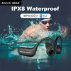 Fones de ouvido de telefone celular IPX8 Natação Fones de ouvido P8 Fone de ouvido de condução óssea Bluetooth IP68 Piscina Fone de ouvido sem fio MP3 32G Fones de ouvido à prova d'água YQ240202