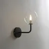 Lampada da parete Nordic moderno LED paralume in vetro camera da letto comodino divano sfondo Tv applique interni luminari decorazioni per la casa luci