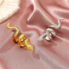 Cluster Rings Opening Adjustable Ring Jewelry Gifts Punk Snake For Men Women Girls Exaggerated Long Snake-Shaped Gold Siver Color