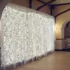 3m 100 200 300 LEDカーテンストリングライトフラッシュガーランド素朴な結婚式のパーティーの装飾テーブルブライダルシャワーバチェロレットサプライC271V