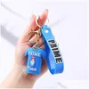 Party Favor Keychains Lanyards Prime Drink Clothes Rubber Keychain Söt flask Key Kedjor Ornament Bilväska Pendant Keyring Drop Deli Dhond