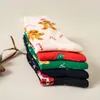 Men's Socks MYORED 10 Pairs Of Cartoon Cute Christmas Fashion Trend Creative Cotton Casual Mid-tube Snowman Santa Claus