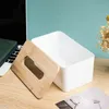 Veuve Clicqot Tissue Box Holder Bamboo Cover Paper Box Tissue Holder Trävävnad Box Möbler Lagring Box 240127