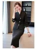 Two Piece Dress Est 2024 Spring Summer Formal Blazers Women Business Suits With Jackets Coats And Skirts Professional Career Sets