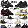 With Box Jumpman 4 Basketball Shoes Military Black Cat Red Thunder 4s Pine Green White Oreo Olive Midnight Navy Women Mens Outdoor Sports Sneakers Trainers Big Size 13