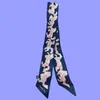 2022 Autumn Silk Scarf Liten Long Thin Tun Trow NeckerChief Bag Strap Decoration H Home Imitated Silk Scarves AllMatch Ribbon2226275