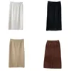 Skirts Women's Fuzzy Knit Long Skirt Stretchy Maxi Sexy Pencil Streetwear