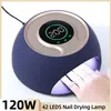 Lampada per asciugatura UV a LED Lampada per unghie per asciugare le unghie Smalto gel con touch screen LCD Sensore intelligente Lampada per unghie Macchina per manicure Nail Art 240127